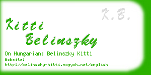 kitti belinszky business card